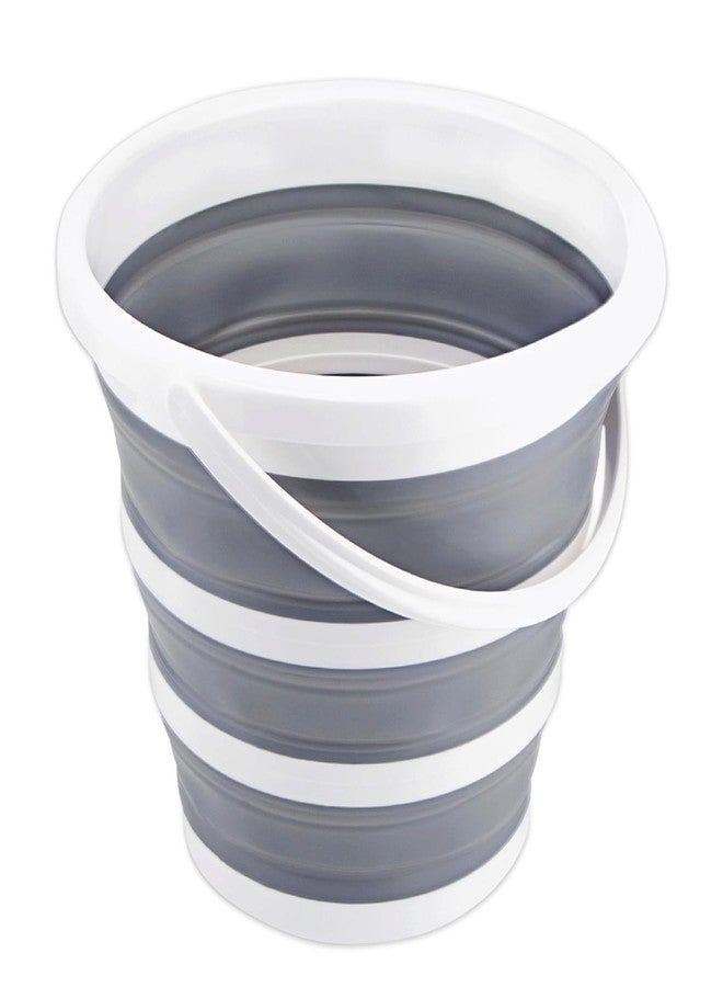 SKYWORK دلو قابل للطي من SKYWORK، دلو بلاستيكي صغير قابل للطي، دلو سيليكون قابل للطي، مناسب للحدائق الخارجية والتخييم وصيد الأسماك وغسيل السيارات (متعدد الألوان) (10 لتر) - Image 1